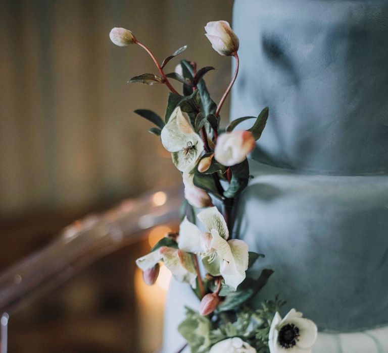 Blue Marble Wedding Cake by Beth Haxby Cake | Powder Blue Spring Wedding Inspiration Styled by The Little Lending Co | Megan Duffield Photography