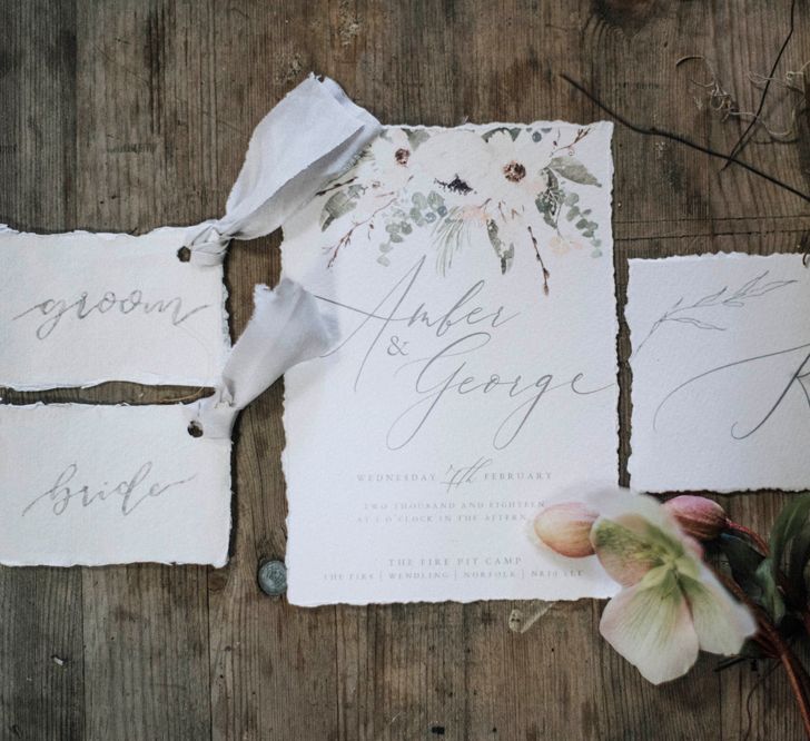 Wonderland Invites Romantic Wedding Stationery | Powder Blue Spring Wedding Inspiration Styled by The Little Lending Co | Megan Duffield Photography