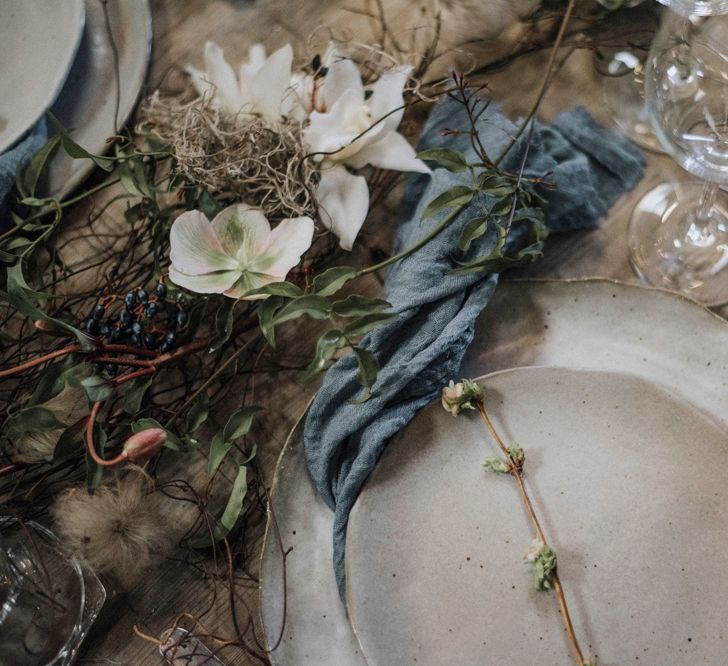 Elegant Place Setting | Powder Blue Spring Wedding Inspiration Styled by The Little Lending Co | Megan Duffield Photography