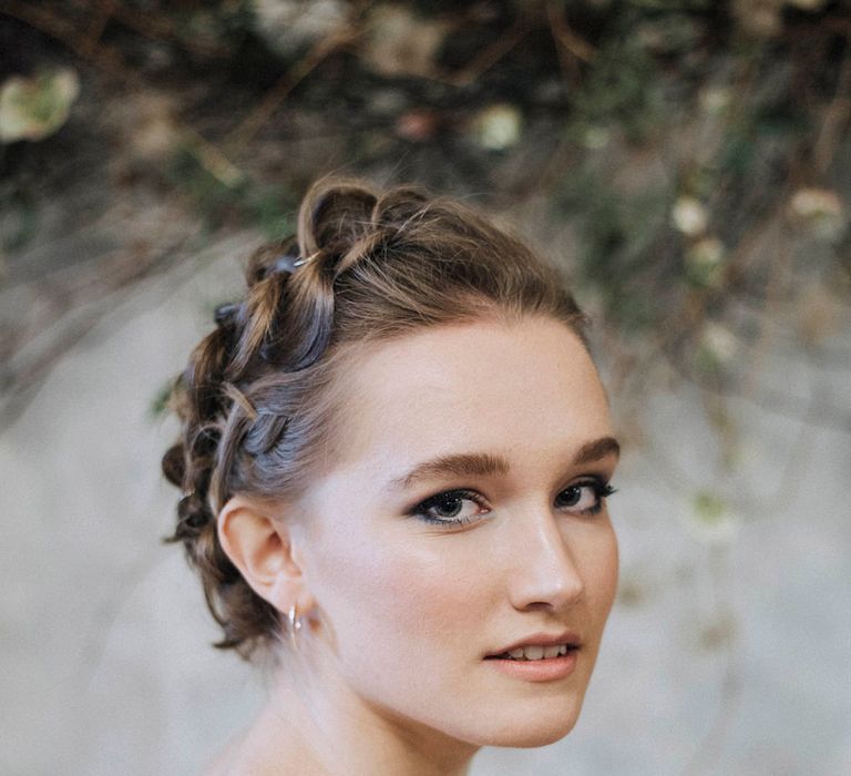 Wedding Makeup | Bride in Rembo Gown from Rock the Frock Bridal | Powder Blue Spring Wedding Inspiration Styled by The Little Lending Co | Megan Duffield Photography