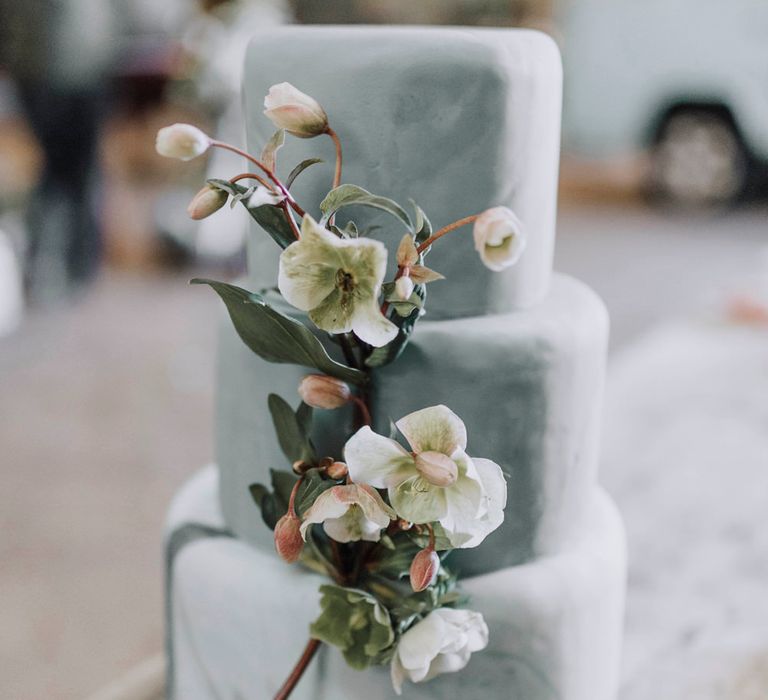 Blue Wedding Cake by Beth Haxby Cakes | Powder Blue Spring Wedding Inspiration Styled by The Little Lending Co | Megan Duffield Photography