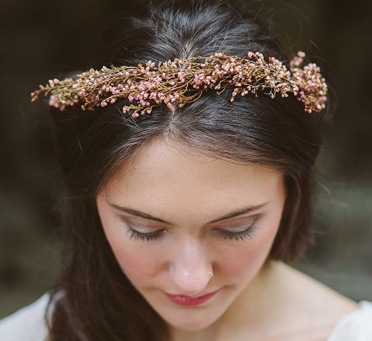 Dried Flower Crown By Lotus Floral Art | Image by Sarah London Photography | Having A Eco Friendly Wedding