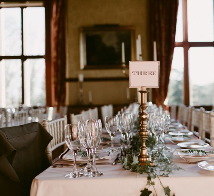 Elegant Winter Wedding At Huntsham Court Devon With Bride In Bespoke Gown & High Necked Cashmere Jumper With Images By Millar Cole Photography