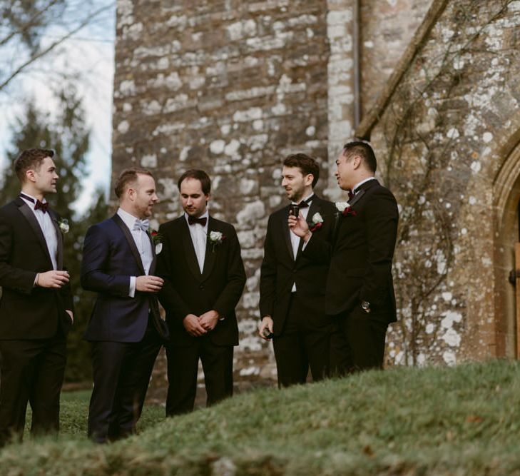 Elegant Winter Wedding At Huntsham Court Devon With Bride In Bespoke Gown & High Necked Cashmere Jumper With Images By Millar Cole Photography