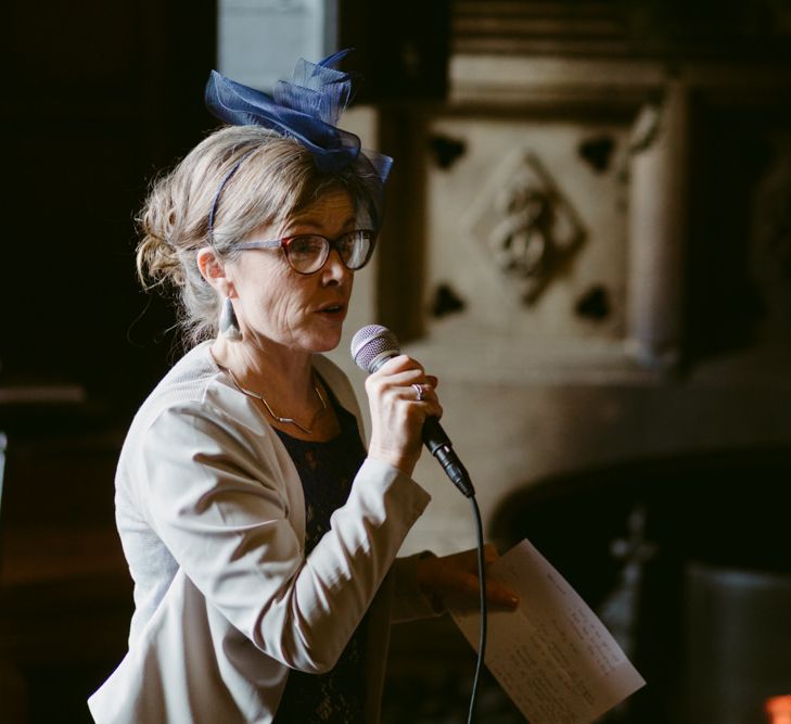 Elegant Winter Wedding At Huntsham Court Devon With Bride In Bespoke Gown & High Necked Cashmere Jumper With Images By Millar Cole Photography