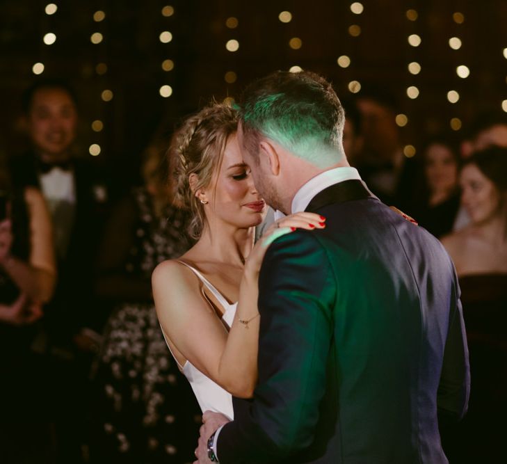 Elegant Winter Wedding At Huntsham Court Devon With Bride In Bespoke Gown & High Necked Cashmere Jumper With Images By Millar Cole Photography