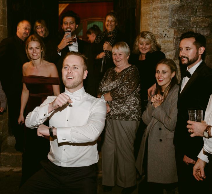 Elegant Winter Wedding At Huntsham Court Devon With Bride In Bespoke Gown & High Necked Cashmere Jumper With Images By Millar Cole Photography