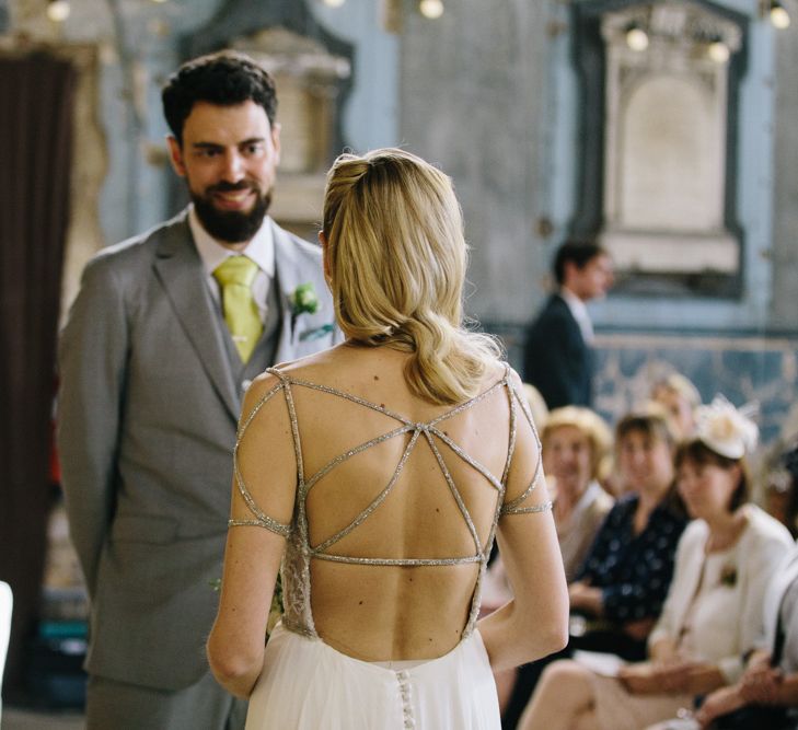 Bride in Jacqueline Byrne Wedding Dress