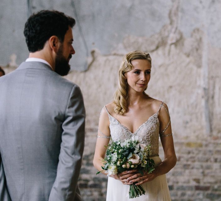 Bride in Jacqueline Byrne Wedding Dress