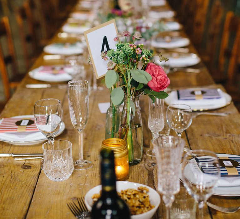 Rustic Wedding Breakfast Decor