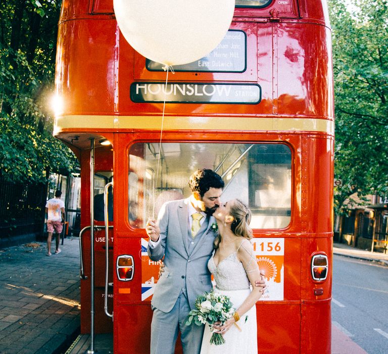 Bride & Groom Giant Balloon & Double Decker Bus