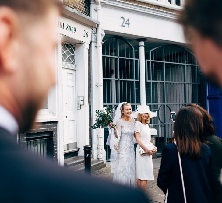 City Chic wedding in London at The Museum of St John and St John Restaurant. Photography by Dale Weeks with Bride in Temperley Bride.