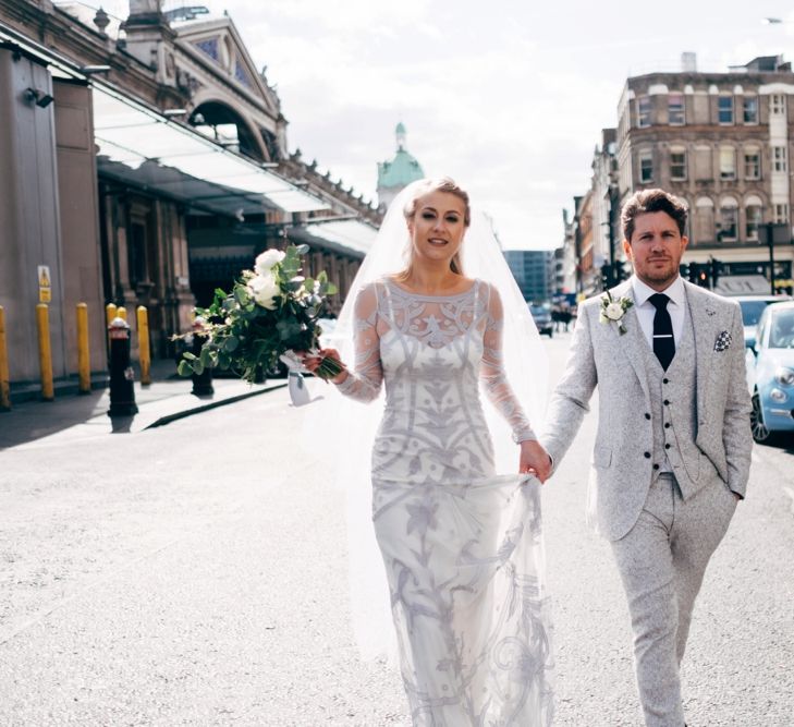 City Chic wedding in London at The Museum of St John and St John Restaurant. Photography by Dale Weeks with Bride in Temperley Bride.