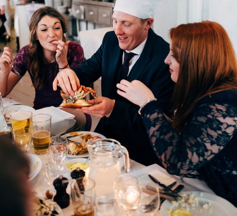 City Chic wedding in London at The Museum of St John and St John Restaurant. Photography by Dale Weeks with Bride in Temperley Bride.