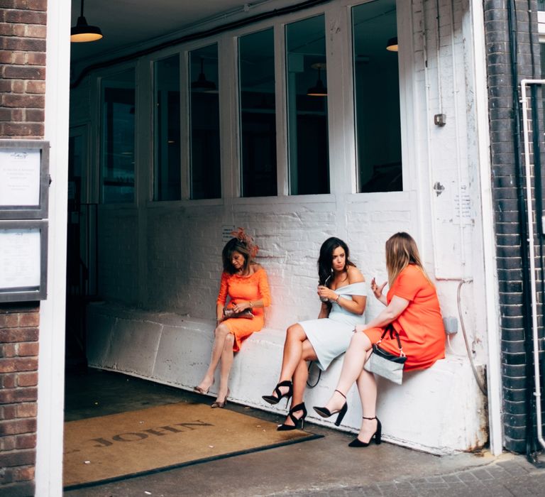 City Chic wedding in London at The Museum of St John and St John Restaurant. Photography by Dale Weeks with Bride in Temperley Bride.