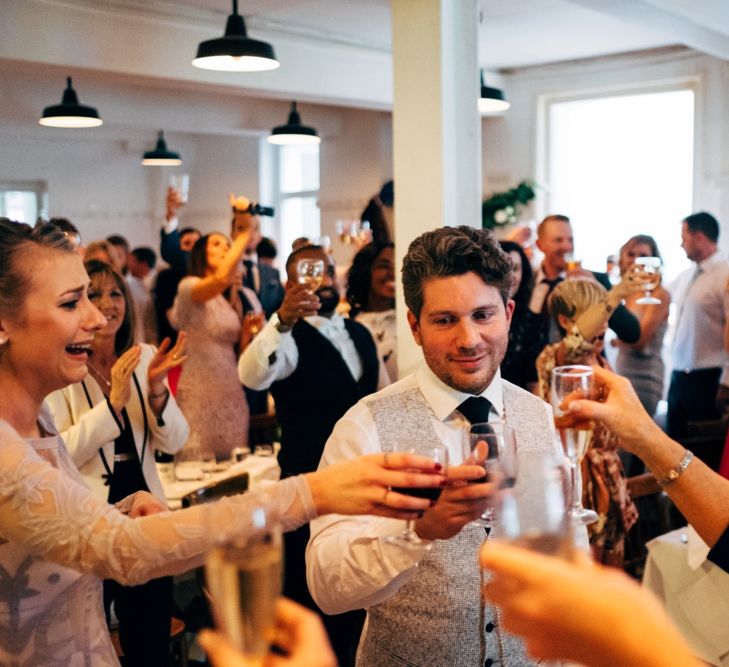 City Chic wedding in London at The Museum of St John and St John Restaurant. Photography by Dale Weeks with Bride in Temperley Bride.