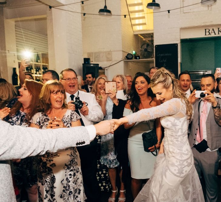 City Chic wedding in London at The Museum of St John and St John Restaurant. Photography by Dale Weeks with Bride in Temperley Bride.