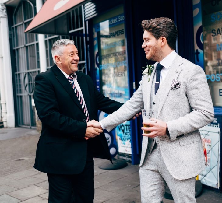 City Chic wedding in London at The Museum of St John and St John Restaurant. Photography by Dale Weeks with Bride in Temperley Bride.