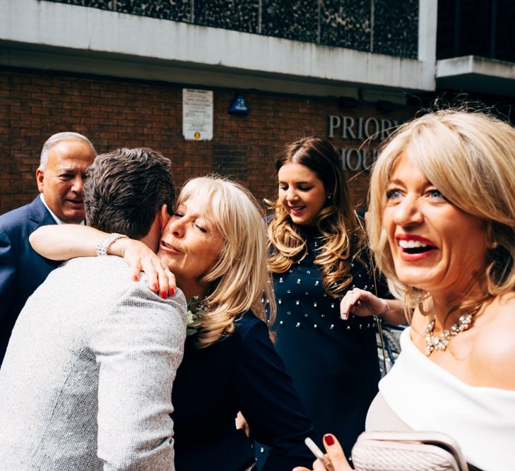 City Chic wedding in London at The Museum of St John and St John Restaurant. Photography by Dale Weeks with Bride in Temperley Bride.