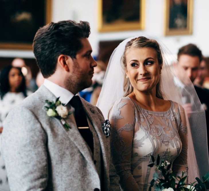 City Chic wedding in London at The Museum of St John and St John Restaurant. Photography by Dale Weeks with Bride in Temperley Bride.