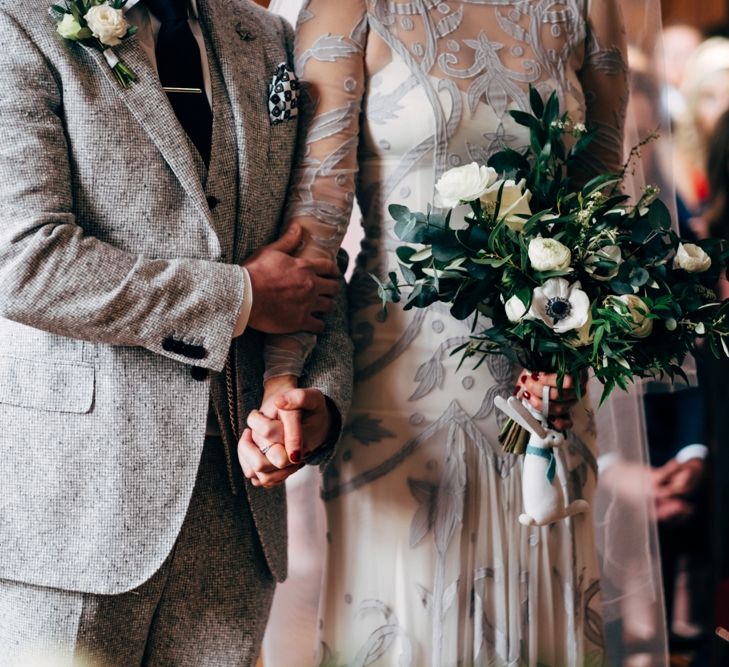 City Chic wedding in London at The Museum of St John and St John Restaurant. Photography by Dale Weeks with Bride in Temperley Bride.