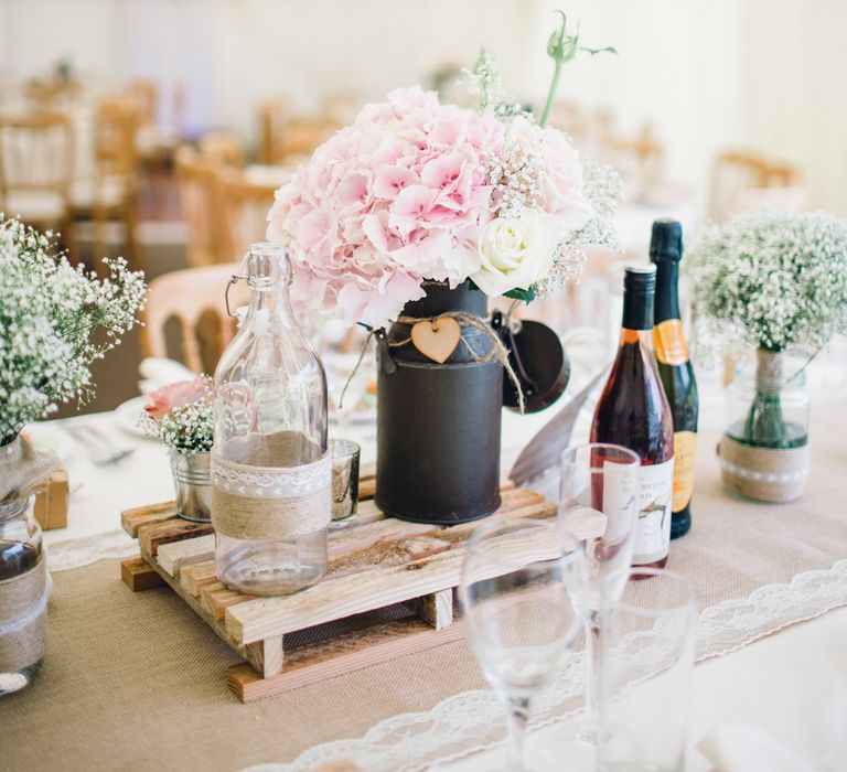 Wooden Palette Table Decor Wedding