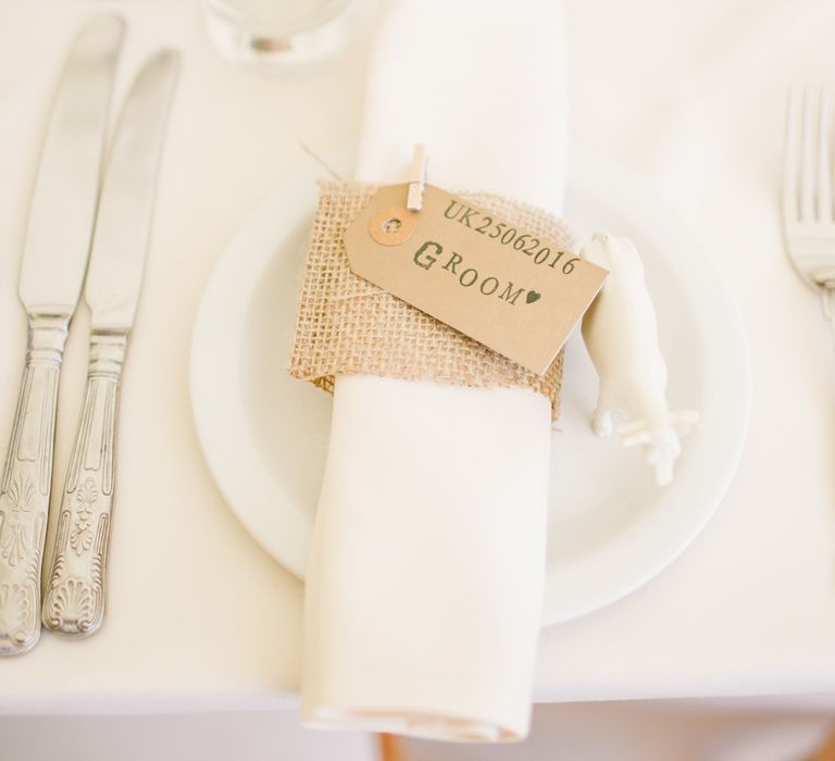 Rustic Place Setting For A Farm Wedding