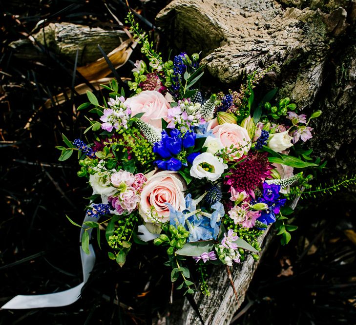 Colourful Wedding Bouquet | Colourful Coastal Wedding at The Gallivant in Camber Sands with DIY Decor | Epic Love Story Photography