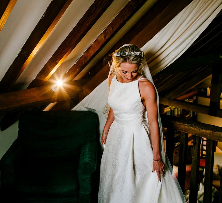 Bride in Jesus Peiro Wedding Dress | Colourful Coastal Wedding at The Gallivant in Camber Sands with DIY Decor | Epic Love Story Photography