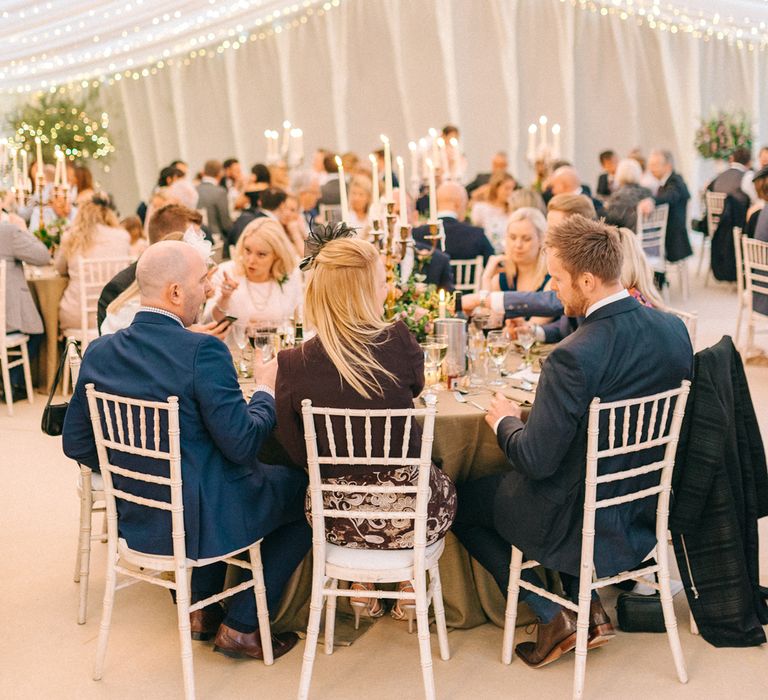 Elegant Classic Winter Wedding In A Marquee With Candles & Olive Trees With Images From Sarah Jane Ethan Photography