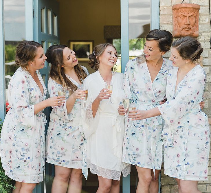 Bride & Bridesmaids In Floral Robes // South Farm Wedding Planned & Styled By Mirabella Weddings With Bride In Pronovias And Florals By Lily And May With Images From Photography By Bea