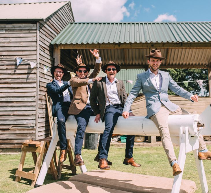 Groomsmen in Folksy Outfits