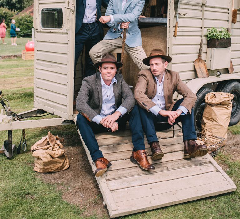 Groomsmen in Folksy Outfits