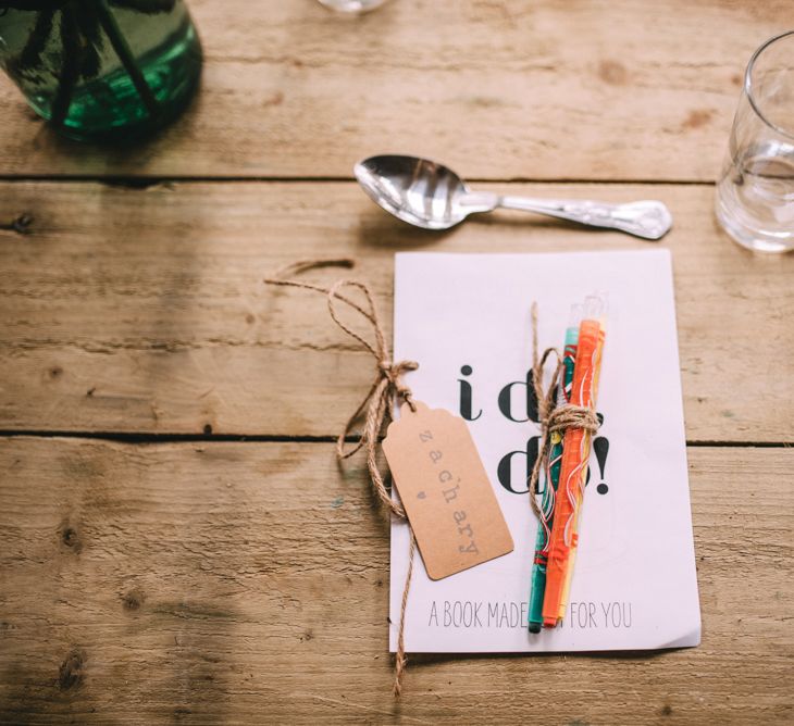 Rustic Place Setting For Kids at Wedding