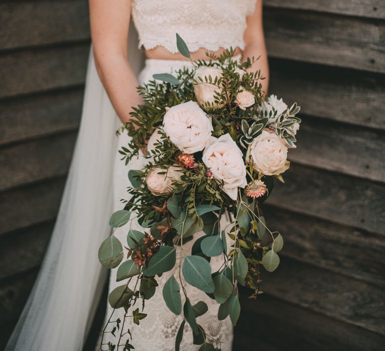 Beautiful Pink Rustic Wedding Bouquet