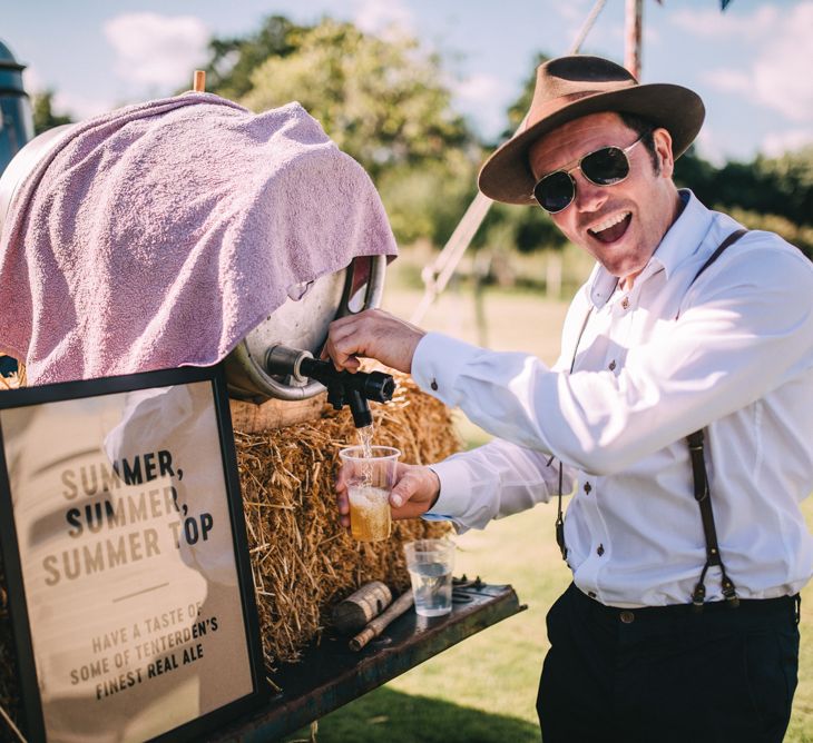 Wedding Reception Cider Barrel