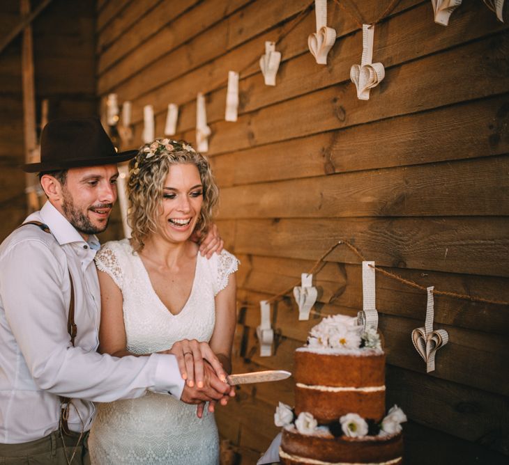 Three Tier Naked Wedding Cake