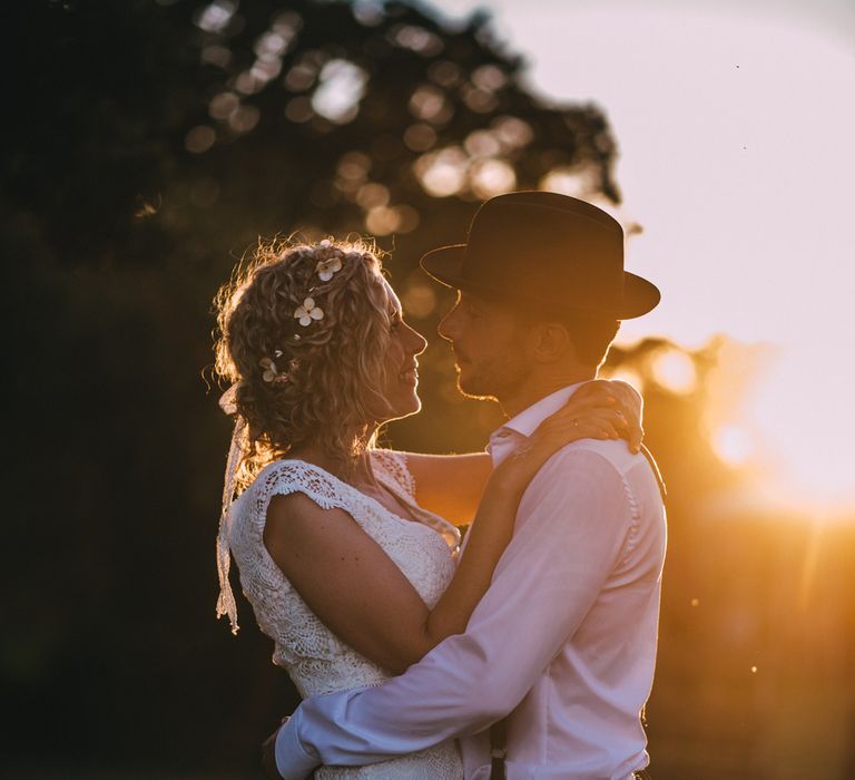 Bride and Groom Couple Shots at Dusk