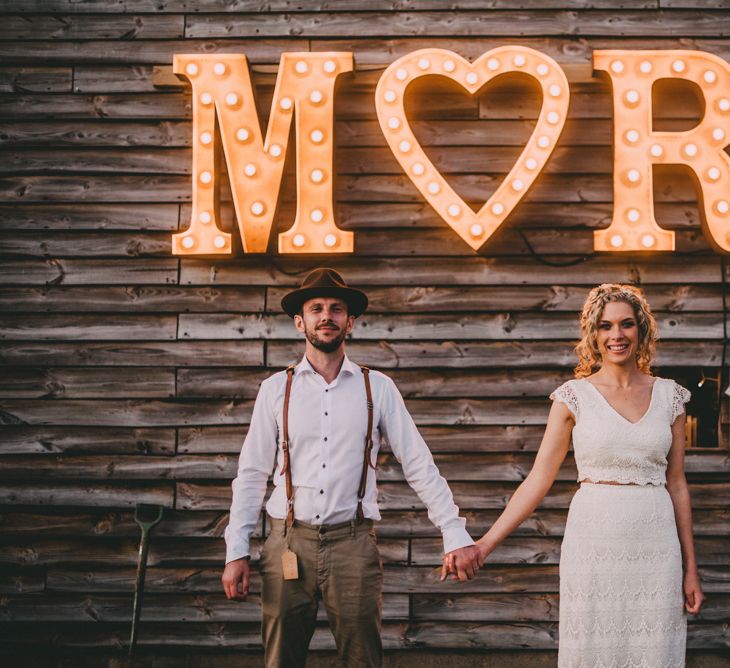 Light Up Circus Letters For The Bride and Groom