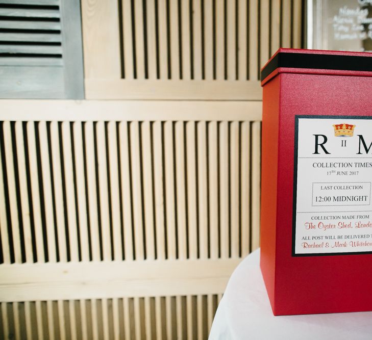 Post Box for Wedding Cards | Bright Wedding at The Oyster Shed in London | Chris Barber Photography