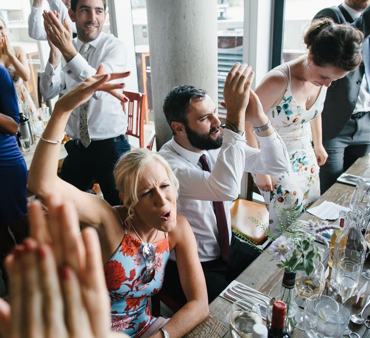 Wedding Guests | Bright Wedding at The Oyster Shed in London | Chris Barber Photography