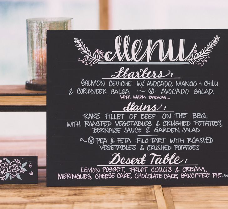 Chalkboard Menu Wedding Sign