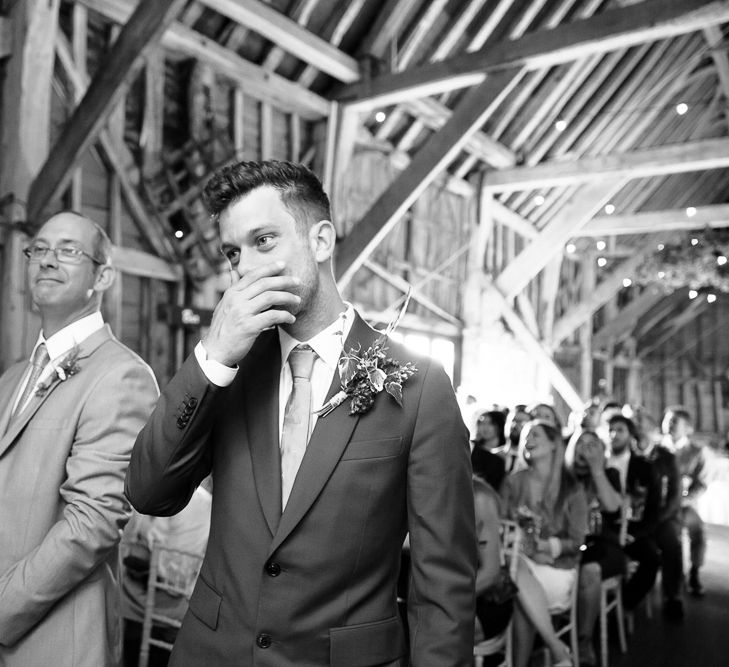 Groom in Paul Smith Suit at The Altar