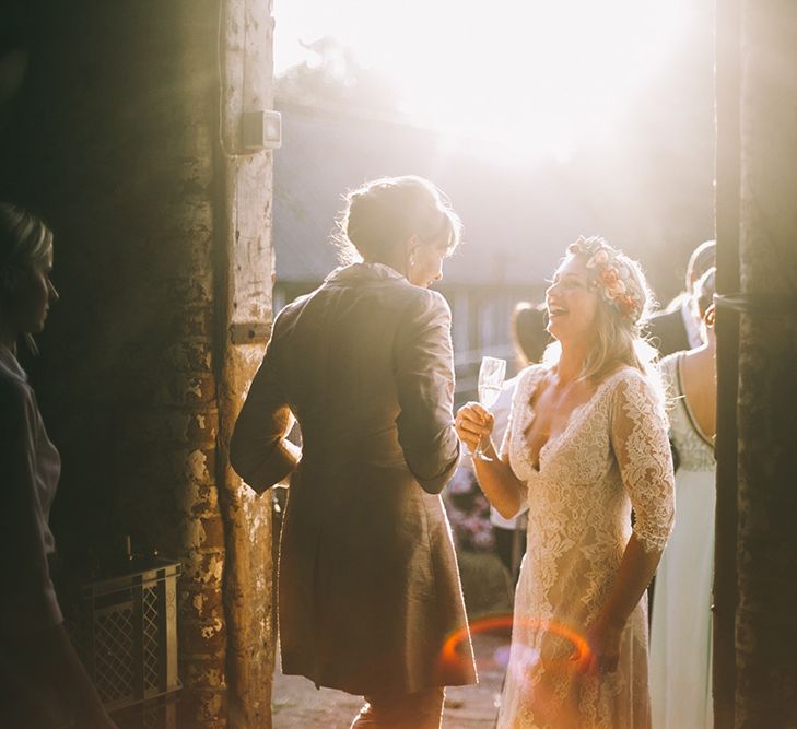 Bride in Claire Pettibone