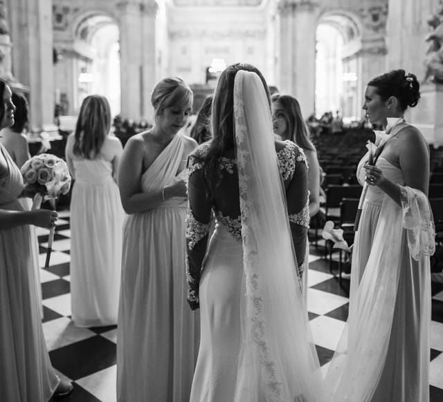 Bride in Martina Liana from Essense of Australia Bridal Gown