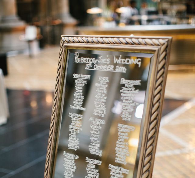 Elegant Mirror Table Plan