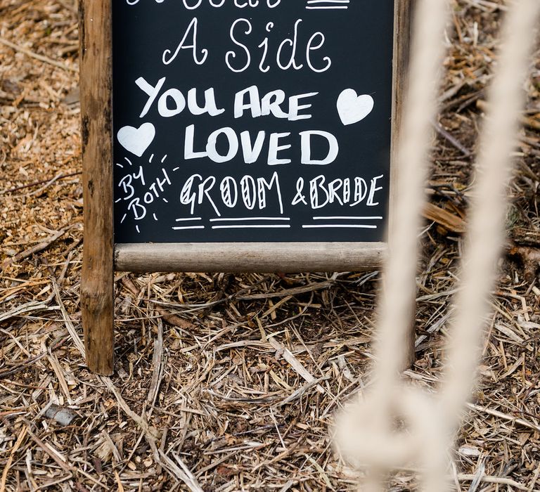 Chalkboard Order of The Day Wedding Sign | Turner & Moss Photography