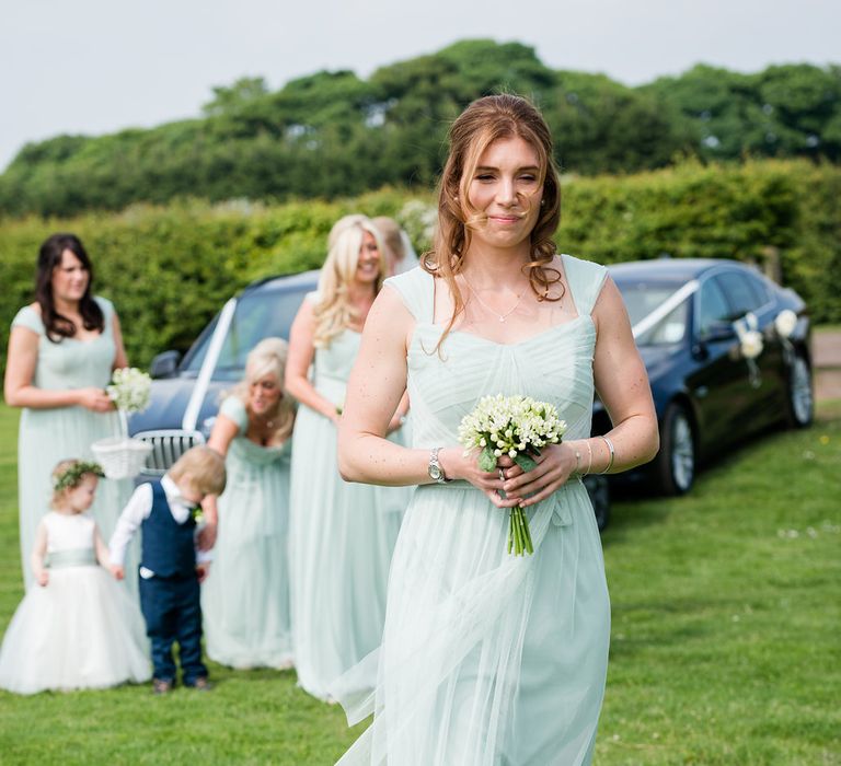 Bridesmaid in Pale Green Dessy DressesTurner & Moss Photography