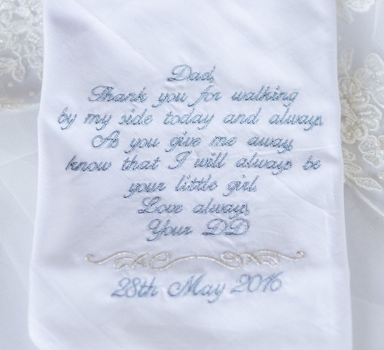 Embroidered Handkerchief | Turner & Moss Photography