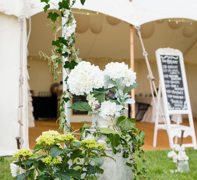 Elegant Greenery & White Rustic Marquee Wedding at Church Farm | Turner & Moss Photography